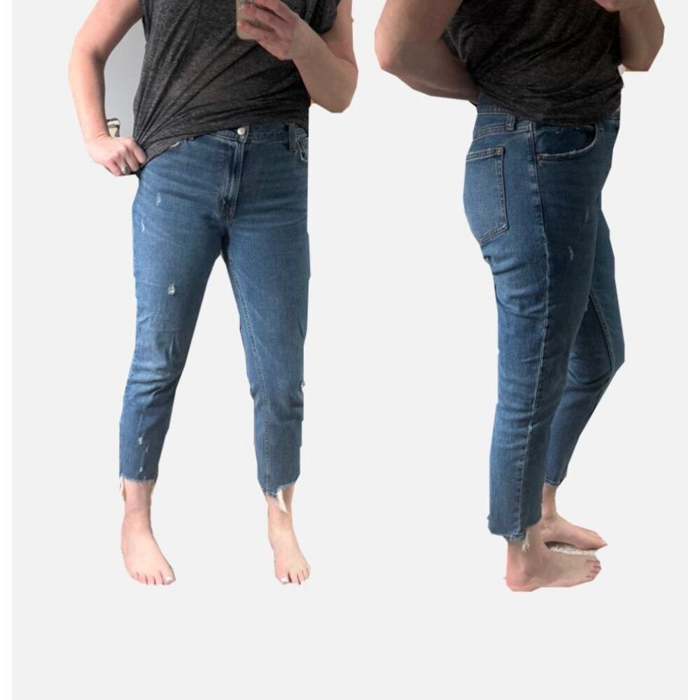 Abercrombie & Fitch The Skinny High Rise Raw Hem Jeans Women’s Size 8/29